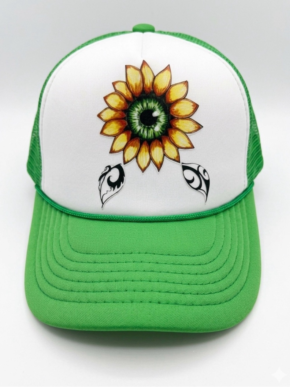 🌻 Sunflower Eye Trucker Hat, Original design